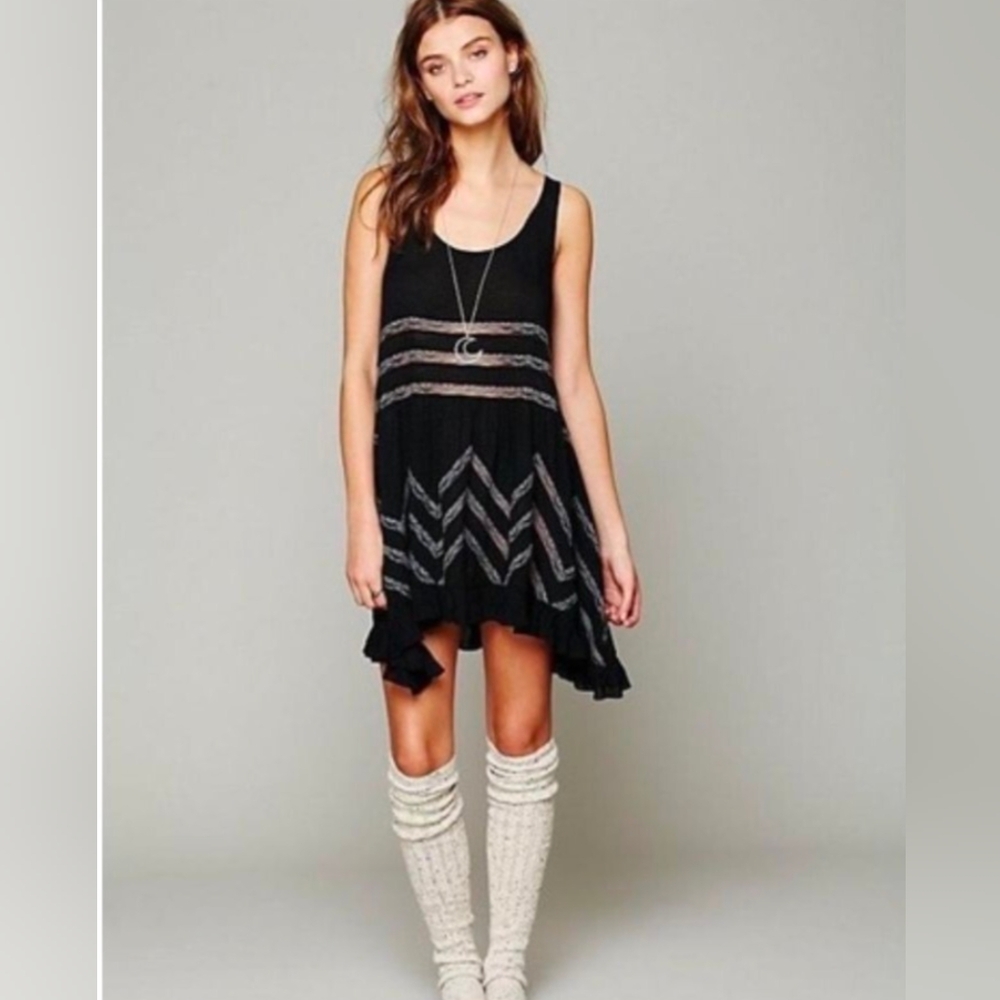 Free People Intimately Trapeze Slip Dress | XS | Lace Fairy Boho Whimsigoth